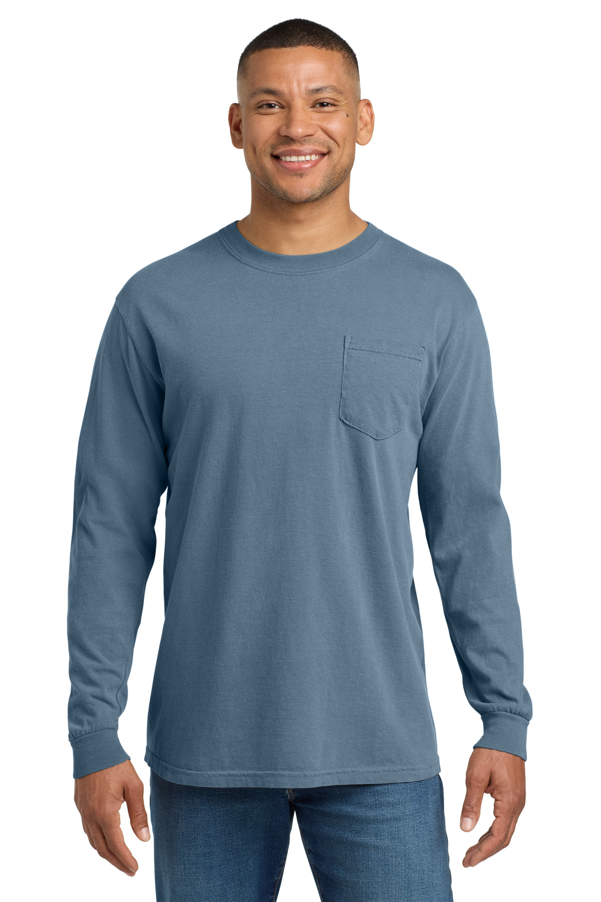 COMFORT COLORS ® Heavyweight Ring Spun Long Sleeve Pocket Tee. 4410 - Image 4