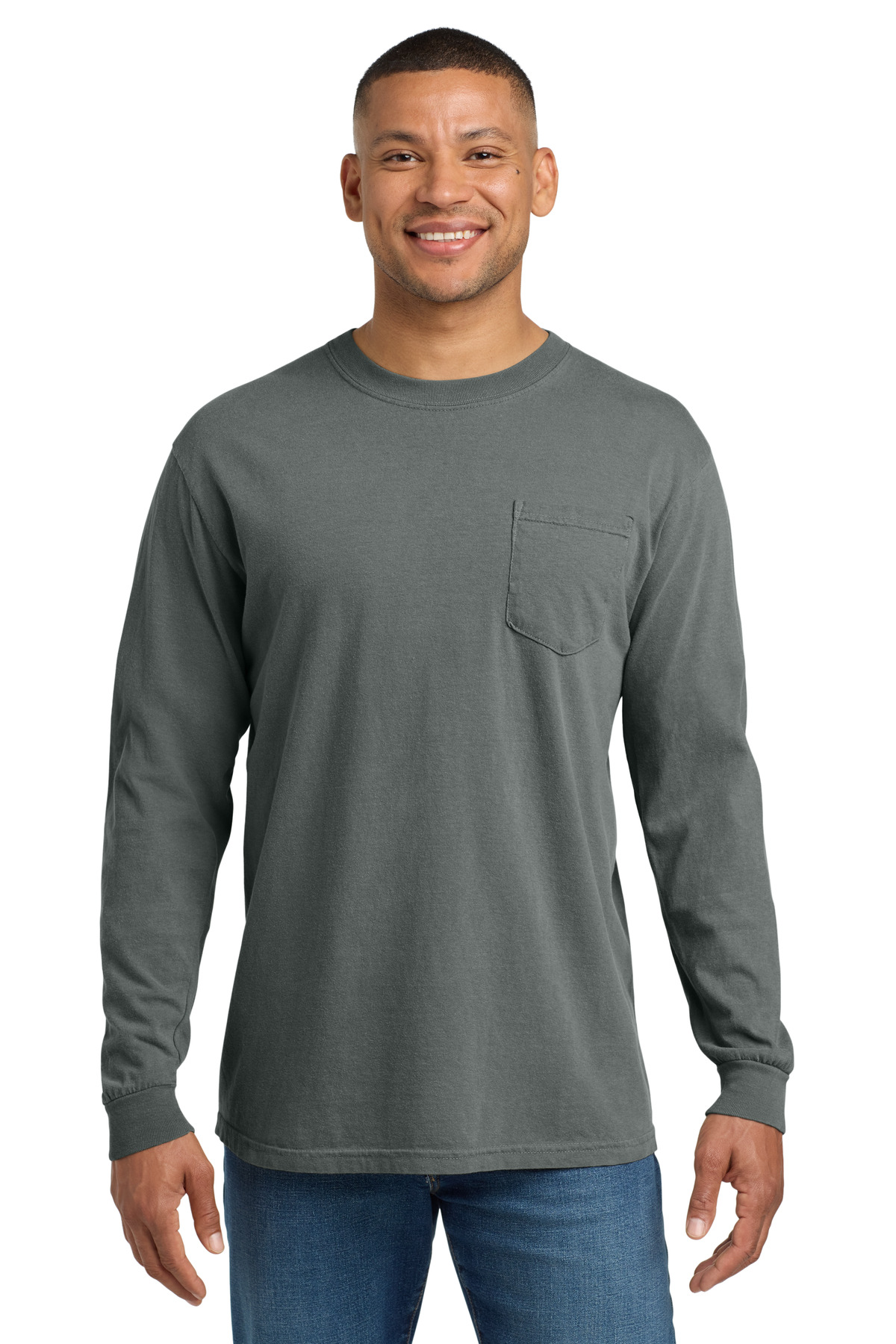 COMFORT COLORS ® Heavyweight Ring Spun Long Sleeve Pocket Tee. 4410 - Image 7
