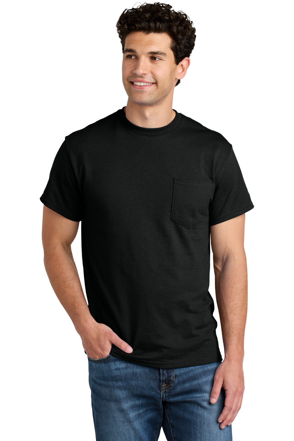 Gildan ® - DryBlend ® 50 Cotton/50 Poly Pocket T-Shirt. 8300 - Image 4