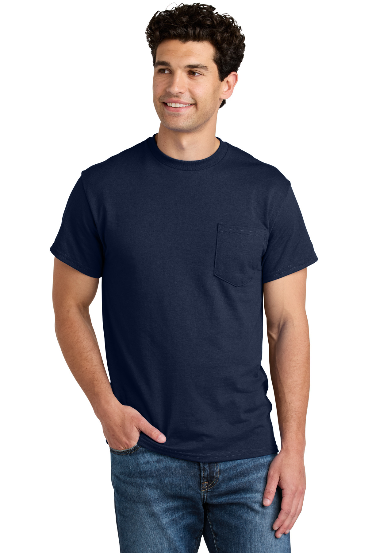 Gildan ® - DryBlend ® 50 Cotton/50 Poly Pocket T-Shirt. 8300 - Image 5
