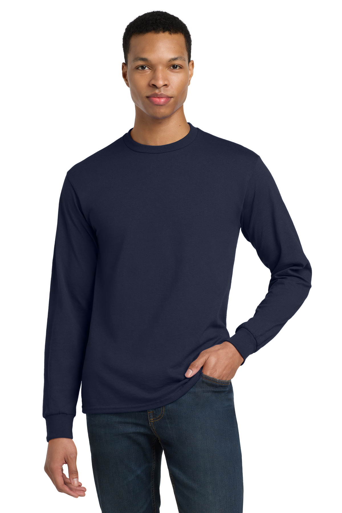 Gildan ® - DryBlend ® 50 Cotton/50 Poly Long Sleeve T-Shirt. 8400 - Image 6