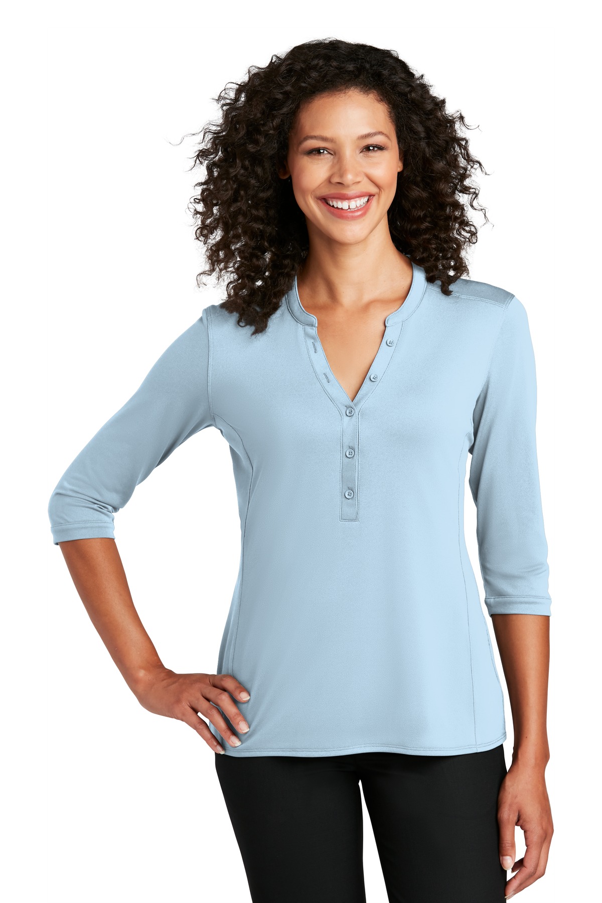 Port Authority ® Women's UV Choice Pique Henley LK750 - Image 3