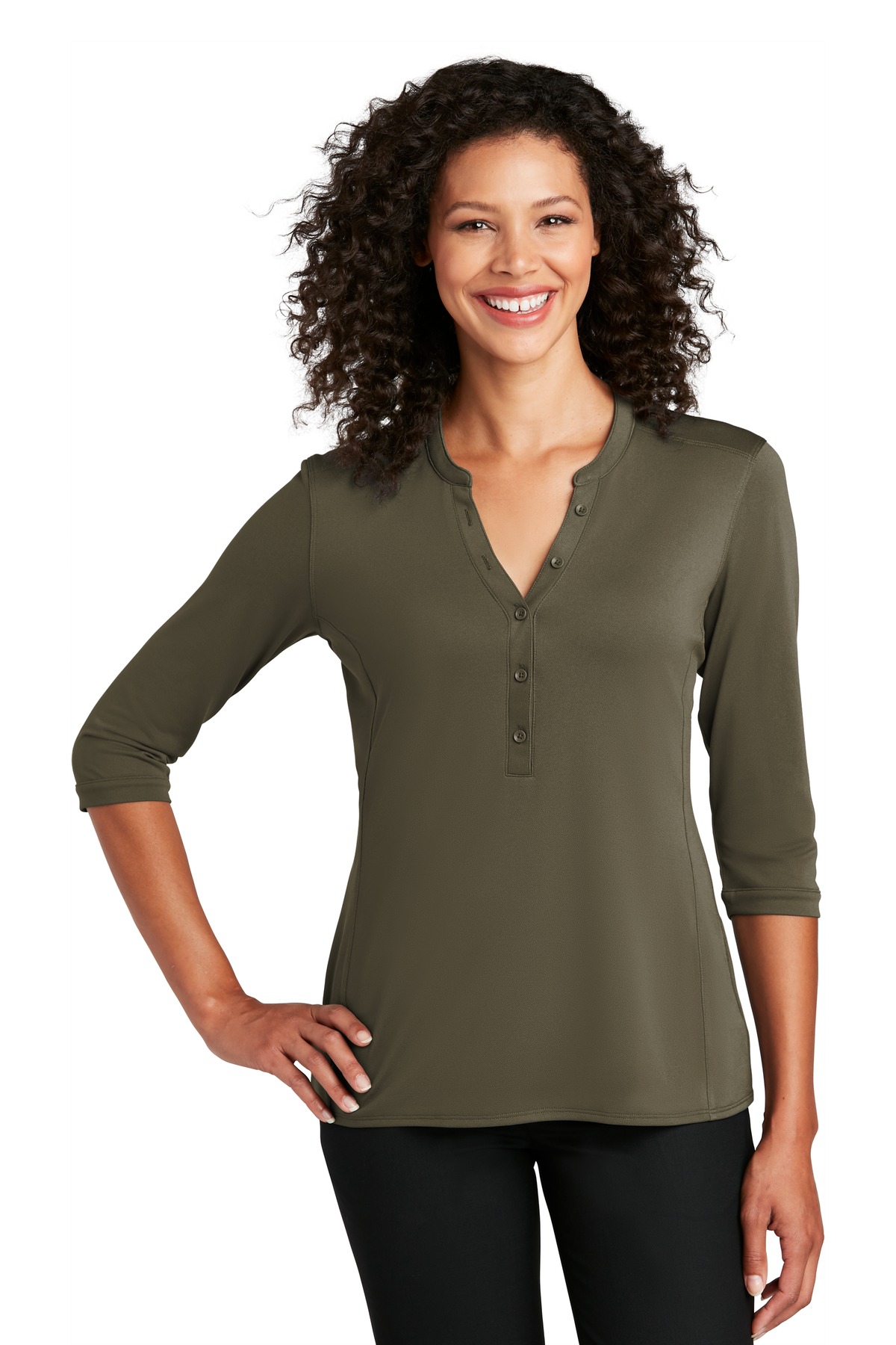 Port Authority ® Women's UV Choice Pique Henley LK750 - Image 4