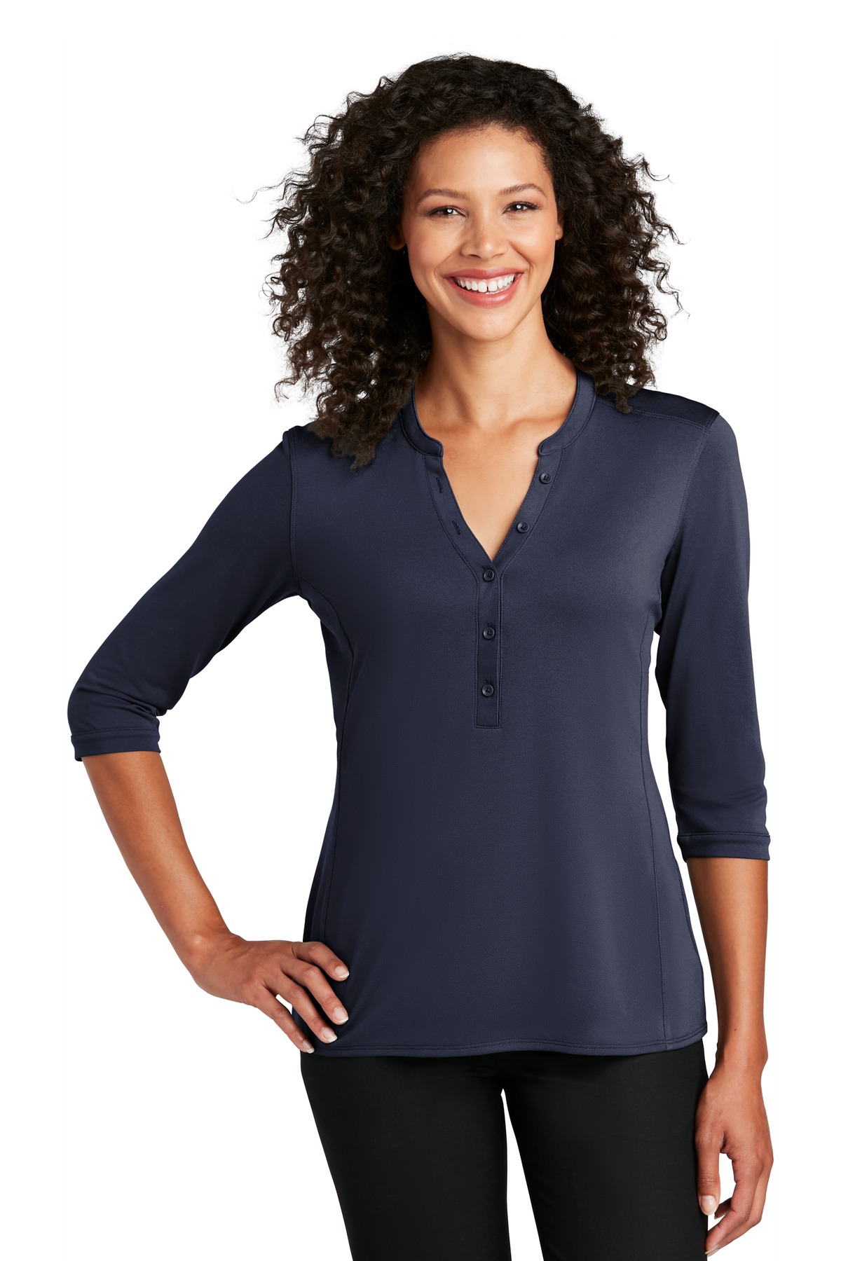 Port Authority ® Women's UV Choice Pique Henley LK750 - Image 7