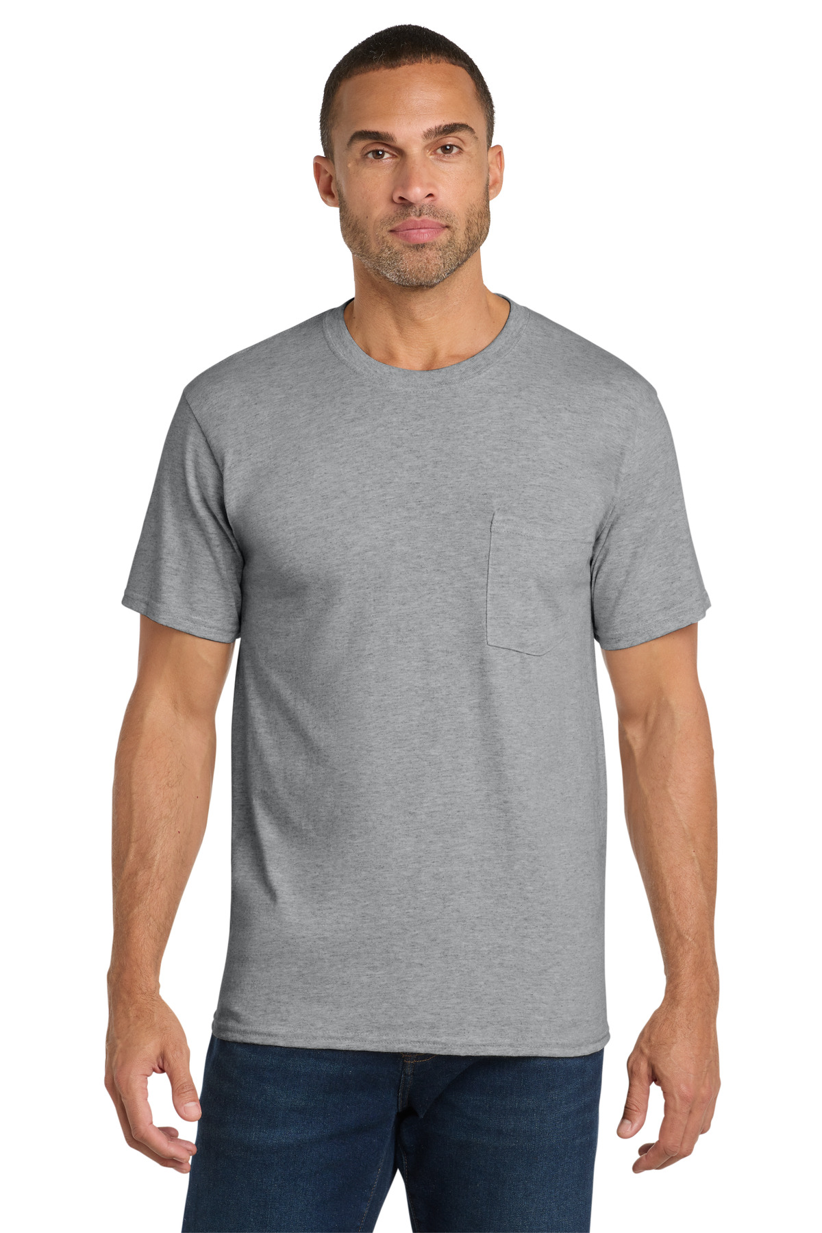 Port & Co Core Cotton Pocket Tee. PC54P - Image 3