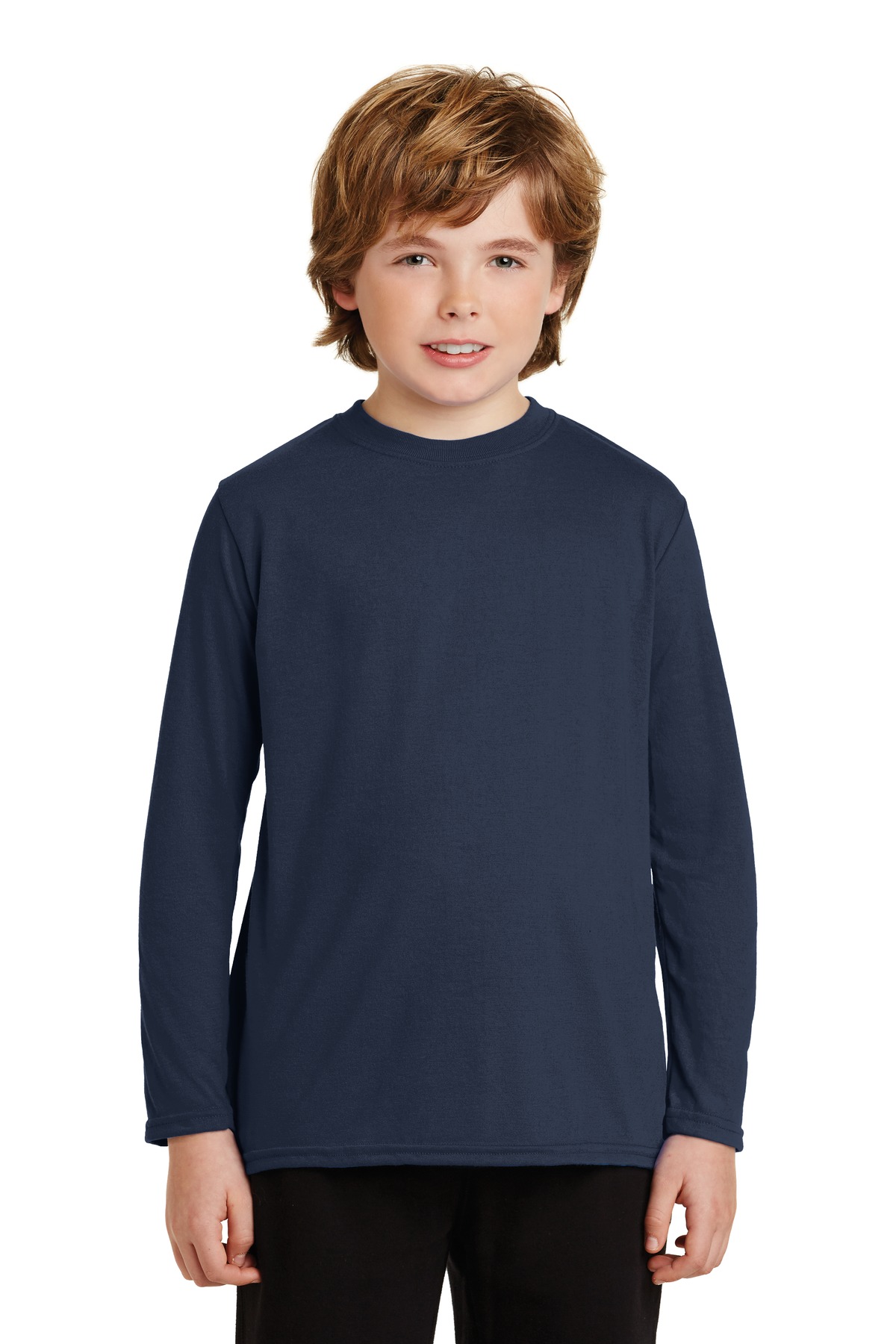 DISCONTINUED Gildan ® Youth Gildan Performance ® Long Sleeve T-Shirt. 42400B - Image 4