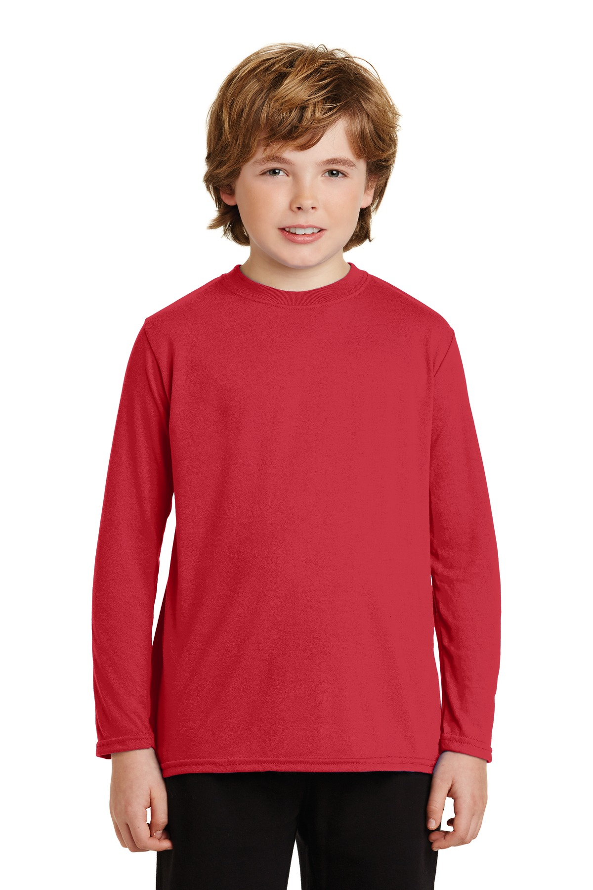 DISCONTINUED Gildan ® Youth Gildan Performance ® Long Sleeve T-Shirt. 42400B - Image 5
