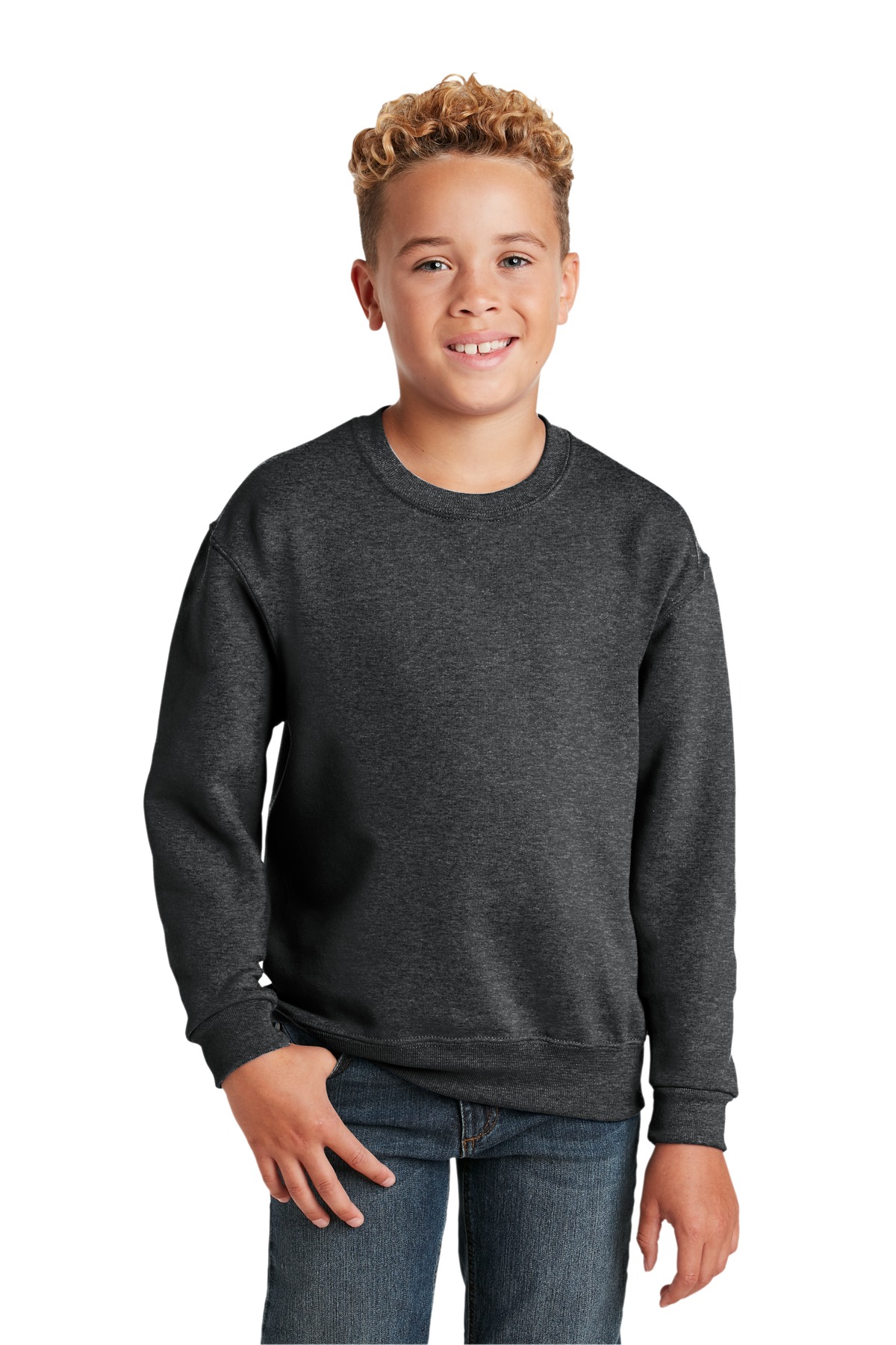 Jerzees ® - Youth NuBlend ® Crewneck Sweatshirt. 562B - Image 7